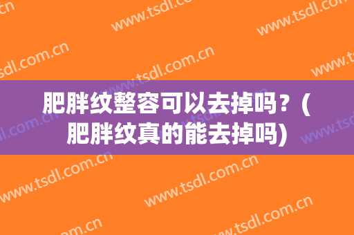 肥胖纹整容可以去掉吗？(肥胖纹真的能去掉吗)