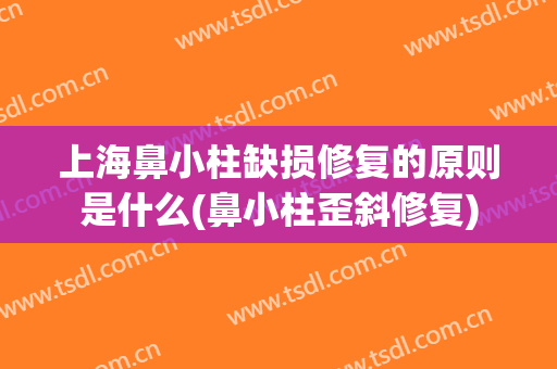 上海鼻小柱缺损修复的原则是什么(鼻小柱歪斜修复)