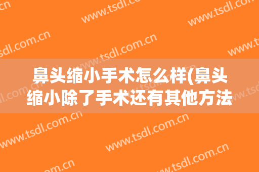 鼻头缩小手术怎么样(鼻头缩小除了手术还有其他方法吗?)