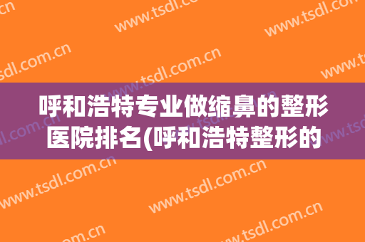 呼和浩特专业做缩鼻的整形医院排名(呼和浩特整形的医院有哪些)
