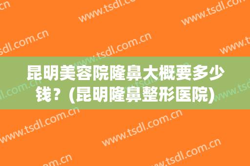 昆明美容院隆鼻大概要多少钱？(昆明隆鼻整形医院)