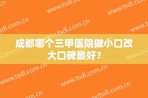成都哪个三甲医院做小口改大口碑最好？