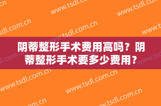 阴蒂整形手术费用高吗？阴蒂整形手术要多少费用？