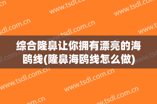 综合隆鼻让你拥有漂亮的海鸥线(隆鼻海鸥线怎么做)
