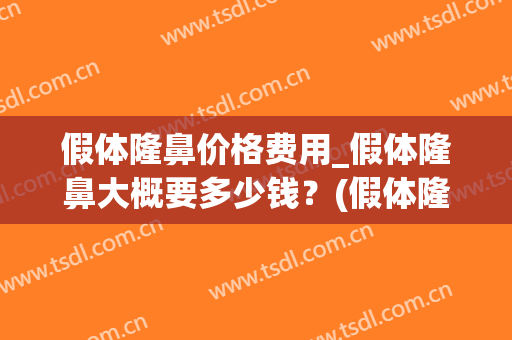 假体隆鼻价格费用_假体隆鼻大概要多少钱？(假体隆鼻多少钱啊)