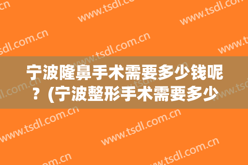 宁波隆鼻手术需要多少钱呢？(宁波整形手术需要多少钱)