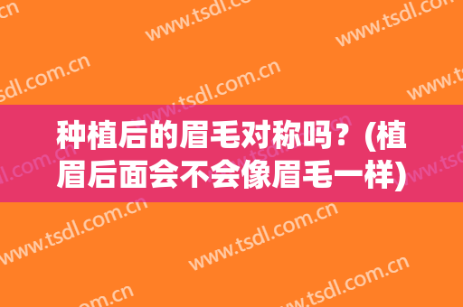 种植后的眉毛对称吗？(植眉后面会不会像眉毛一样)