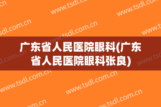 广东省人民医院眼科(广东省人民医院眼科张良)
