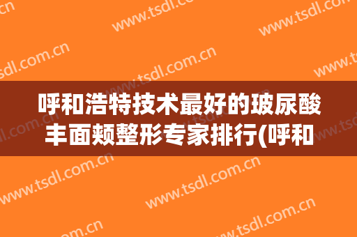 呼和浩特技术最好的玻尿酸丰面颊整形专家排行(呼和浩特市权威整形医院)
