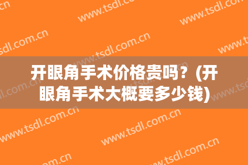 开眼角手术价格贵吗？(开眼角手术大概要多少钱)
