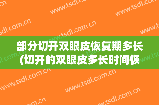 部分切开双眼皮恢复期多长(切开的双眼皮多长时间恢复期)