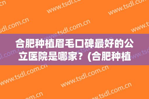 合肥种植眉毛口碑最好的公立医院是哪家？(合肥种植眉毛口碑最好的公立医院是哪家呢)