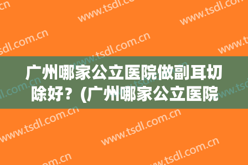 广州哪家公立医院做副耳切除好？(广州哪家公立医院做副耳切除好呢)