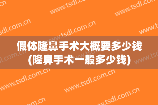 假体隆鼻手术大概要多少钱(隆鼻手术一般多少钱)
