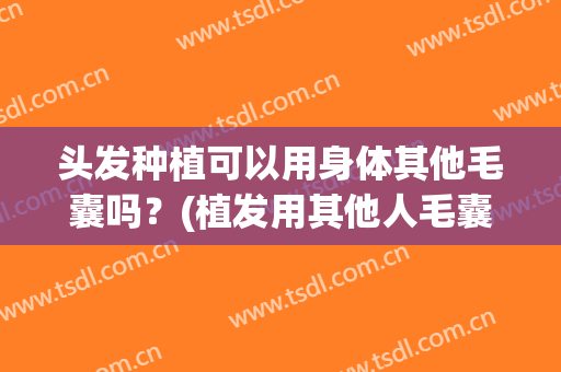头发种植可以用身体其他毛囊吗？(植发用其他人毛囊)