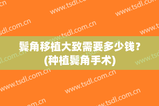 鬓角移植大致需要多少钱？(种植鬓角手术)