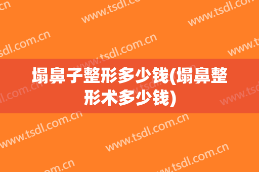 塌鼻子整形多少钱(塌鼻整形术多少钱)