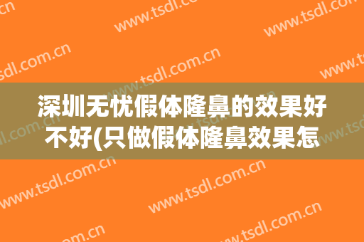 深圳无忧假体隆鼻的效果好不好(只做假体隆鼻效果怎么样)