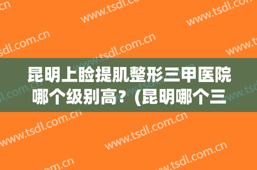 昆明上睑提肌整形三甲医院哪个级别高？(昆明哪个三甲医院做双眼皮好)