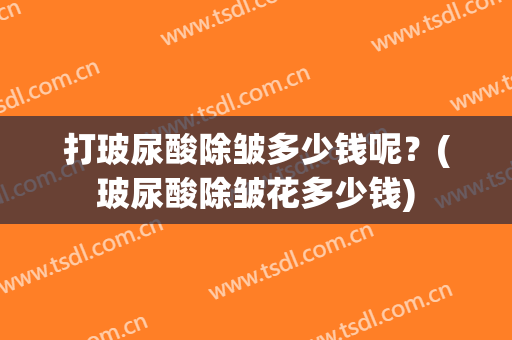 打玻尿酸除皱多少钱呢？(玻尿酸除皱花多少钱)