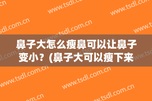 鼻子大怎么瘦鼻可以让鼻子变小？(鼻子大可以瘦下来吗)