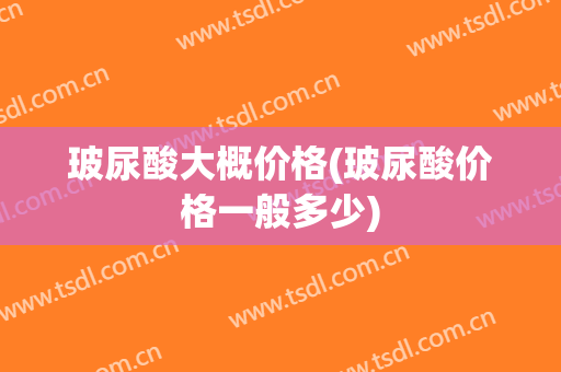玻尿酸大概价格(玻尿酸价格一般多少)