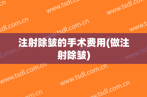 注射除皱的手术费用(做注射除皱)