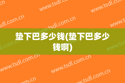 垫下巴多少钱(垫下巴多少钱啊)