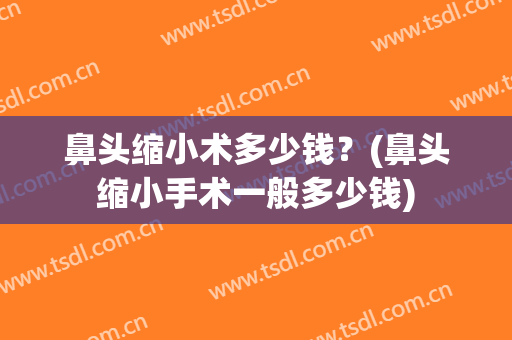 鼻头缩小术多少钱？(鼻头缩小手术一般多少钱)