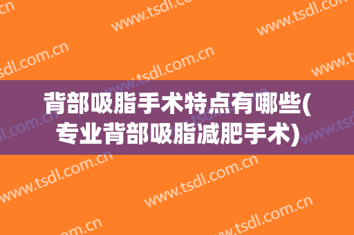 背部吸脂手术特点有哪些(专业背部吸脂减肥手术)