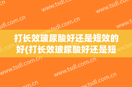 打长效玻尿酸好还是短效的好(打长效玻尿酸好还是短效的好点)