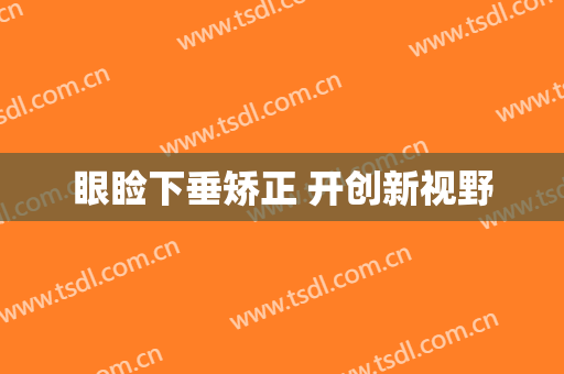 眼睑下垂矫正 开创新视野