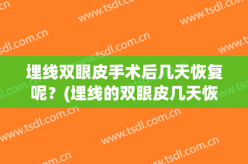 埋线双眼皮手术后几天恢复呢？(埋线的双眼皮几天恢复)