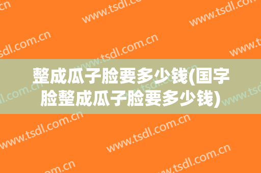 整成瓜子脸要多少钱(国字脸整成瓜子脸要多少钱)