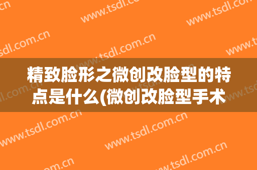 精致脸形之微创改脸型的特点是什么(微创改脸型手术)