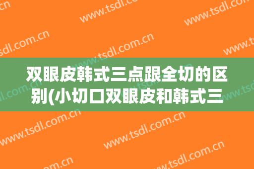 双眼皮韩式三点跟全切的区别(小切口双眼皮和韩式三点有什么区别)