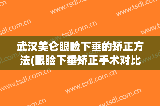 武汉美仑眼睑下垂的矫正方法(眼睑下垂矫正手术对比)
