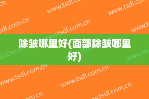 除皱哪里好(面部除皱哪里好)