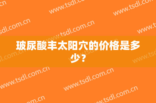 玻尿酸丰太阳穴的价格是多少？