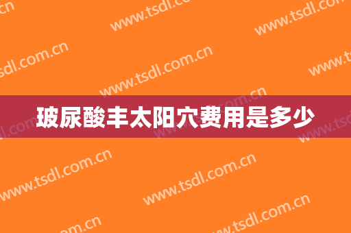 玻尿酸丰太阳穴费用是多少