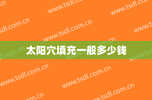 太阳穴填充一般多少钱