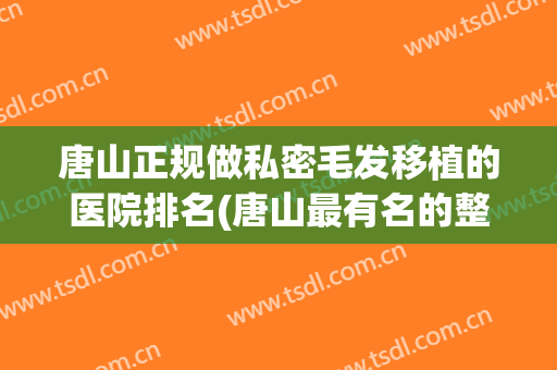 唐山正规做私密毛发移植的医院排名(唐山最有名的整形医院)