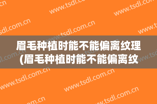 眉毛种植时能不能偏离纹理(眉毛种植时能不能偏离纹理部位)
