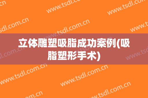 立体雕塑吸脂成功案例(吸脂塑形手术)