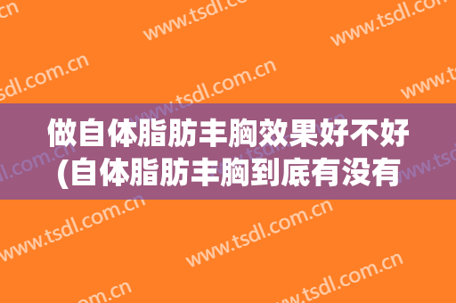 做自体脂肪丰胸效果好不好(自体脂肪丰胸到底有没有效果)