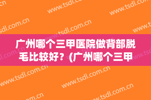 广州哪个三甲医院做背部脱毛比较好？(广州哪个三甲医院看脱发)