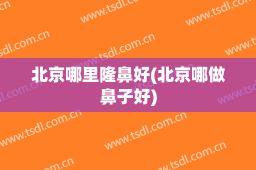 北京哪里隆鼻好(北京哪做鼻子好)