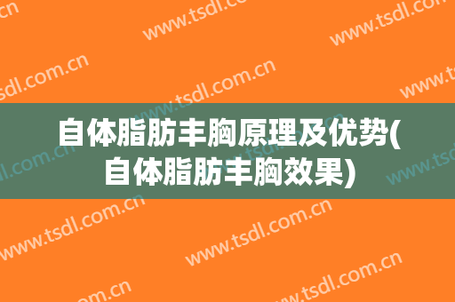 自体脂肪丰胸原理及优势(自体脂肪丰胸效果)