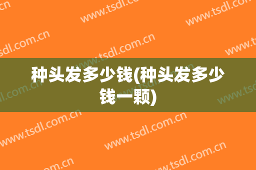 种头发多少钱(种头发多少钱一颗)