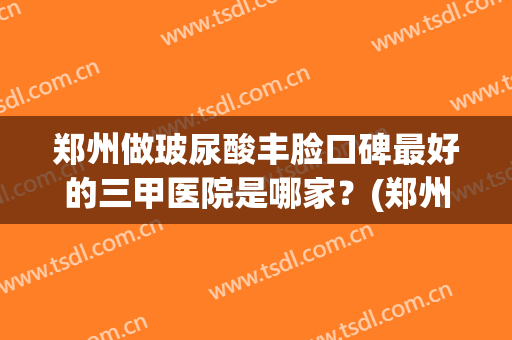 郑州做玻尿酸丰脸口碑最好的三甲医院是哪家？(郑州面部填充医院哪家好)